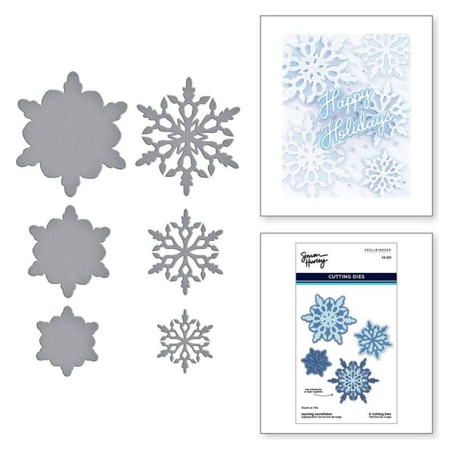 Layering Snowflakes Etched Dies from the Let It Snow Collection by Simon Hurley