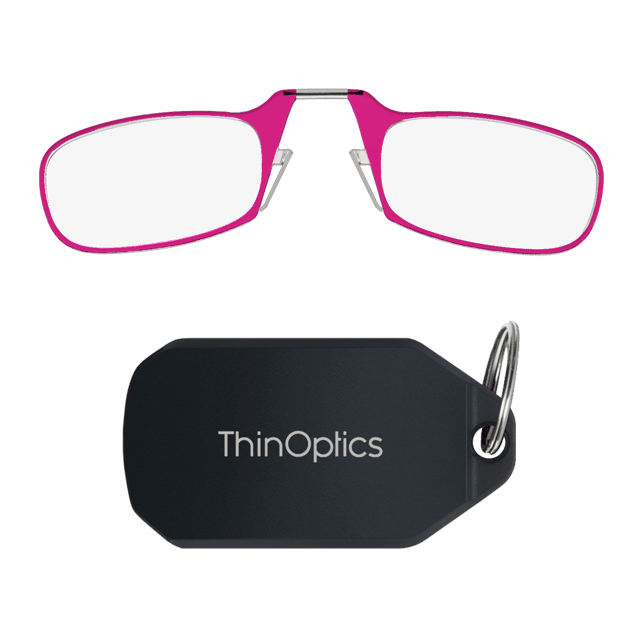 Pink Readers + Black Keychain Case