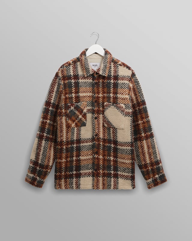 Whiting - Ecru And Multicolour Wool Bobble Overshirt