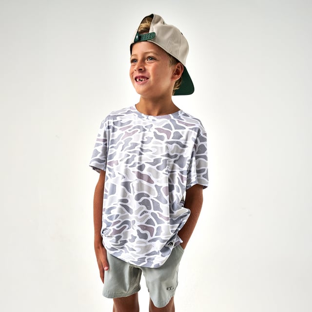 Youth - Go To Tee - White Camo