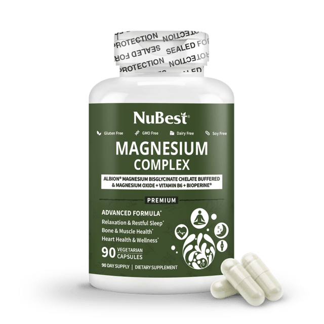 NuBest Magnesium Complex – Relaxation, Bone & Muscle Health, 90 Vegan Caps