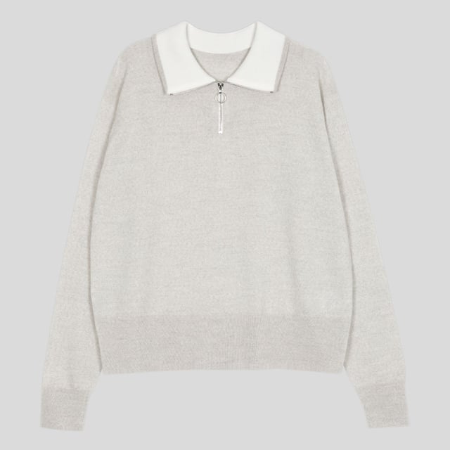 Brimley Jumper In Grey Fleece