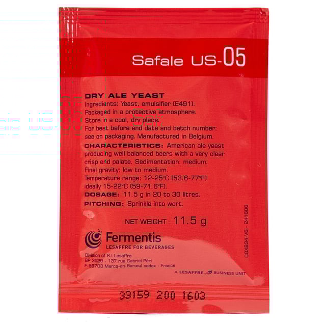 SafAle US-05 American Ale Dry Yeast - Fermentis
