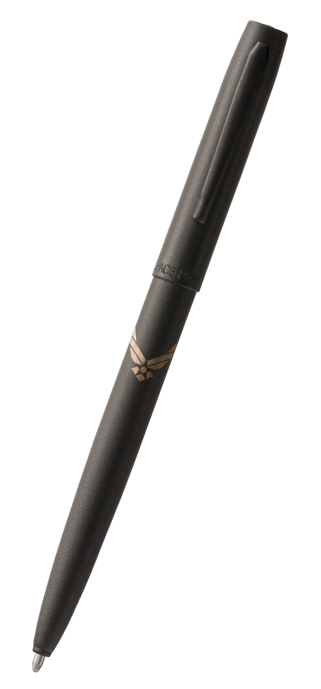 Matte Black Cap-O-Matic Space Pen, Air Force Wing