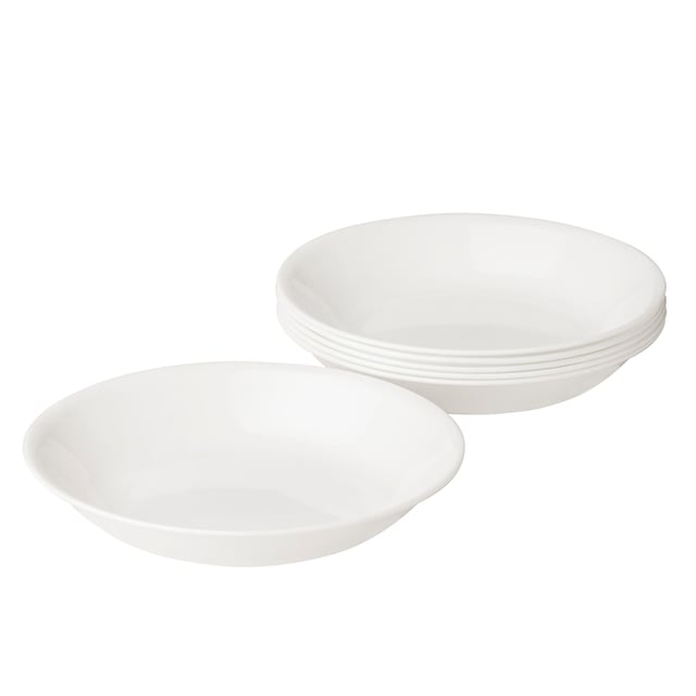 Winter Frost White 20-ounce Meal Bowls, 6-pack