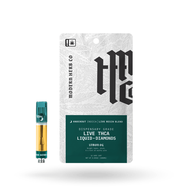 THCa Vape Cartridge Live Resin Liquid Diamonds: Lemon OG (Indica)