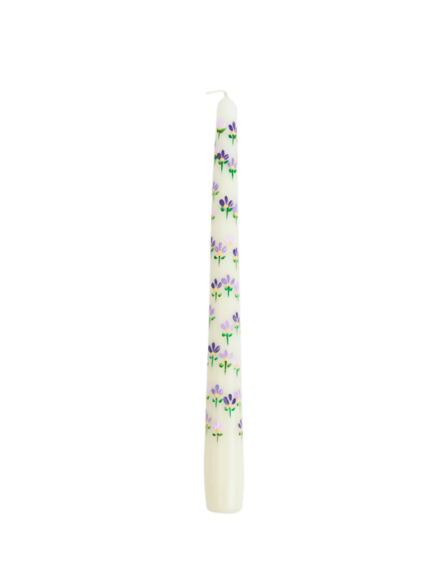 Spring Garden Painted Candle