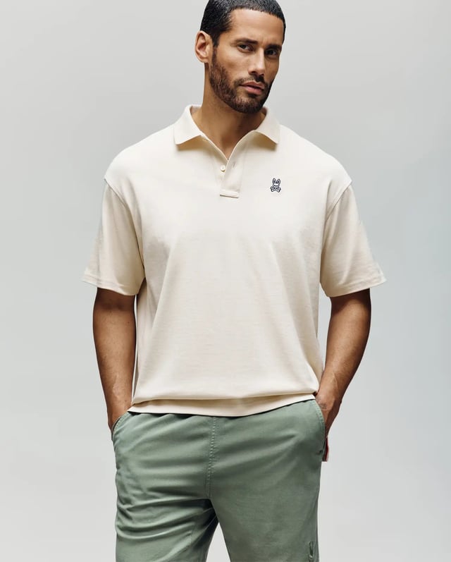 MENS HENRY OVERSIZED FIT POLO - MT0100104