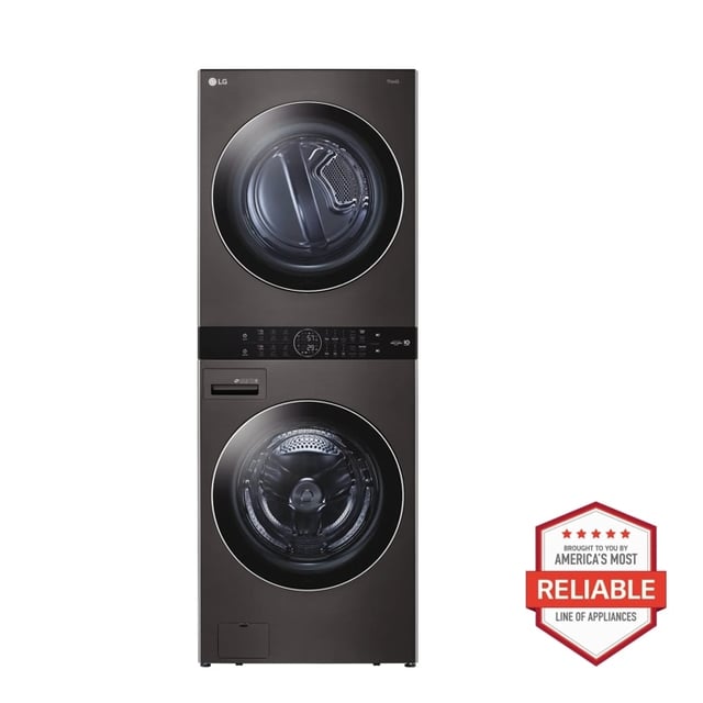 Single Unit Front Load LG WashTower™ with Center Control™ 4.5 cu. ft. Washer and 7.4 cu. ft. Gas Dryer