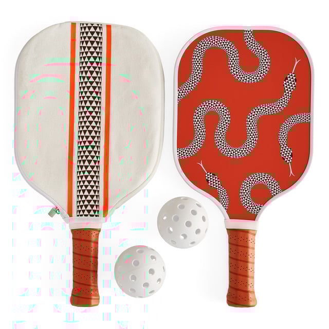 Serpent Print Pickleball Set | Jonathan Adler Eden