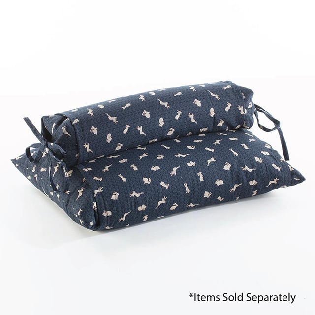 J-Life Usagi Navy Buckwheat Hull Pillow