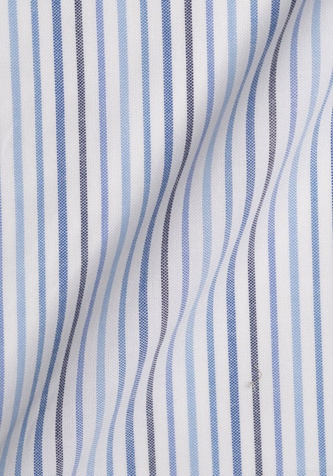 Multi-Blue Pinpoint Poly Stripes