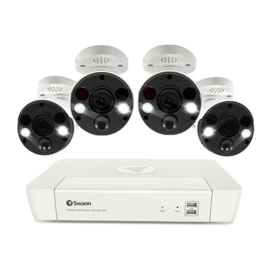 4 Camera 8 Channel 4K Ultra HD White NVR Security System - SWNVK-88680W4FB