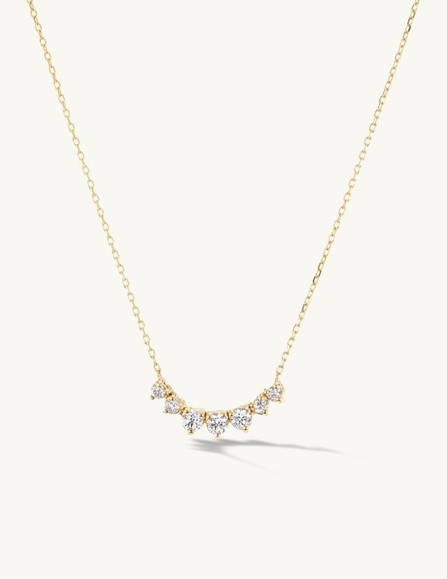 Petite Graduating Diamond Necklace
