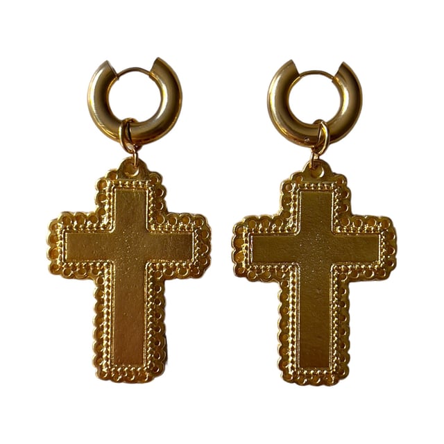 Madonna Cross Earrings by sccollection
