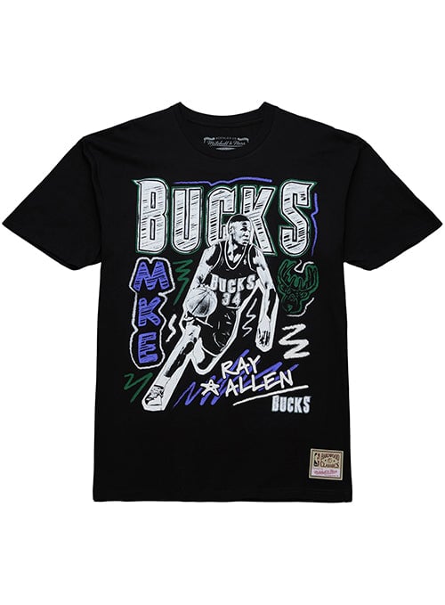 Mitchell & Ness Ray Allen Chalk It Up Milwaukee Bucks T-Shirt