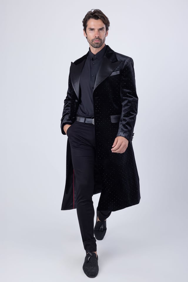 Fancylap Rhinestone Long Coat