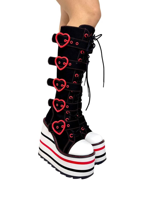 DETENTION HEARTS - BLACK/RED