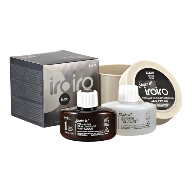 Iroiro Black Permanent Gray Coverage Hair Color