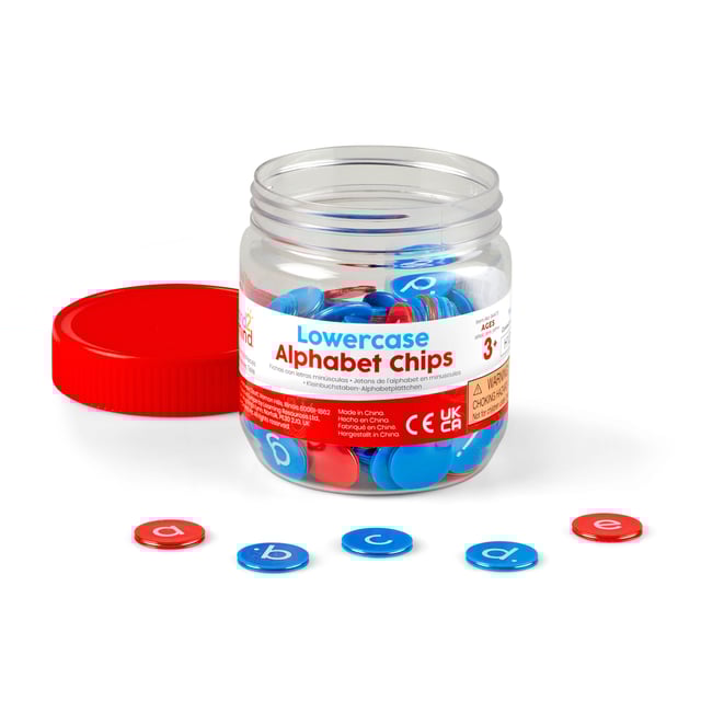 Lowercase Alphabet Chips, 156 Chips