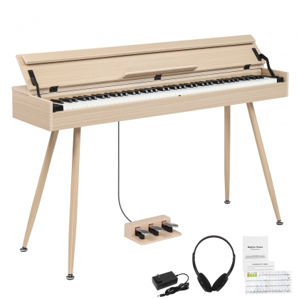 Glarry GDP-206 88-Key Home Fully Weighted Hammer-action Keybed Digital Piano
