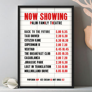 Personalised Favourite Film Cinema Marquee Print