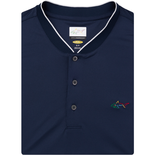 Baseball Collar Micro Pique Shark Polo