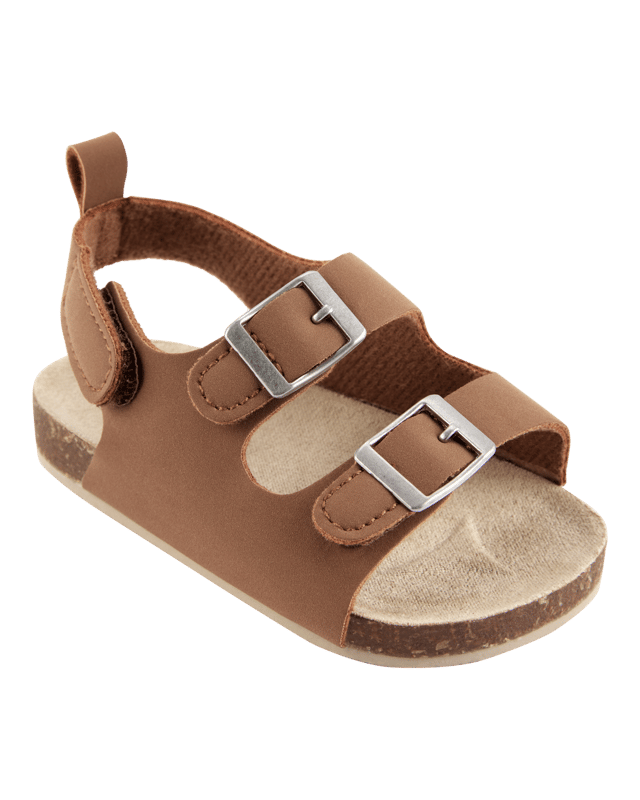 Baby Buckle Faux Cork Sandals