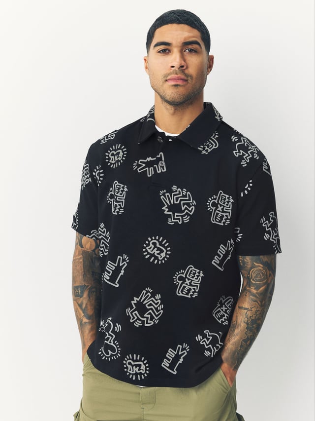 Black Licence Keith Haring Polo Shirt