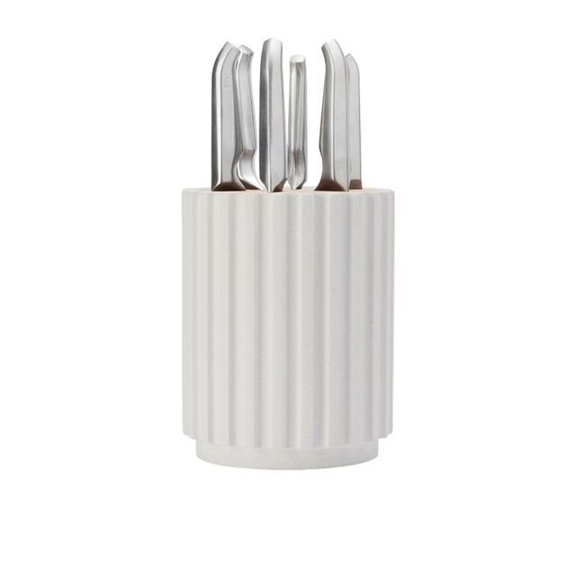 Furi Pro Radial 7pc Knife Block Set Snow Terrazzo