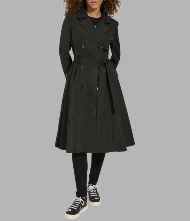 LONG PLEATED TRENCH
