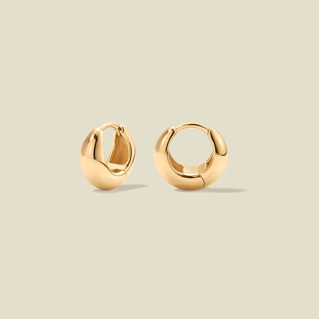 Gloss Huggie Hoop Earrings