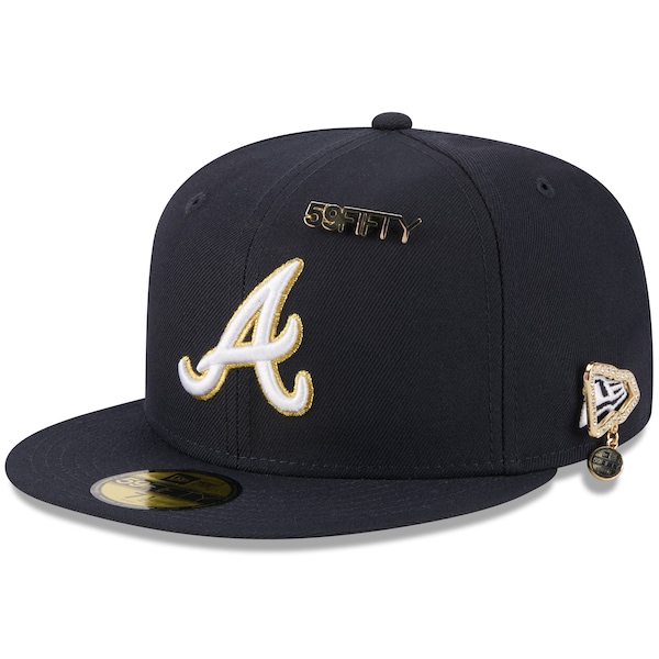 Men's Atlanta Braves  New Era Navy 2025 59FIFTY Day 59FIFTY Fitted Hat with Pins
