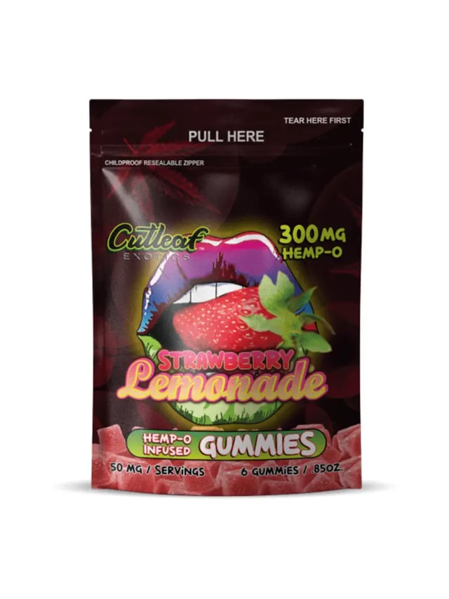 Strawberry Lemonade Cutleaf Exotics Hemp-O Gummies 300mg