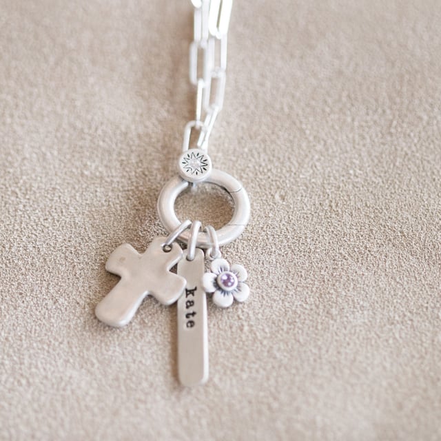 Sunburst Buildable Charm Necklace {Sterling Silver}