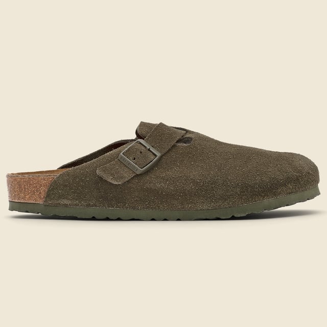 Boston Suede Clog - Thyme