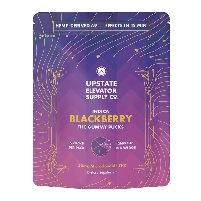 50mg THC Indica Blackberry Gummies | Upstate Elevator