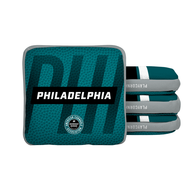 Philadelphia Football Gameday Stripes Synergy Edge Cornhole Bags