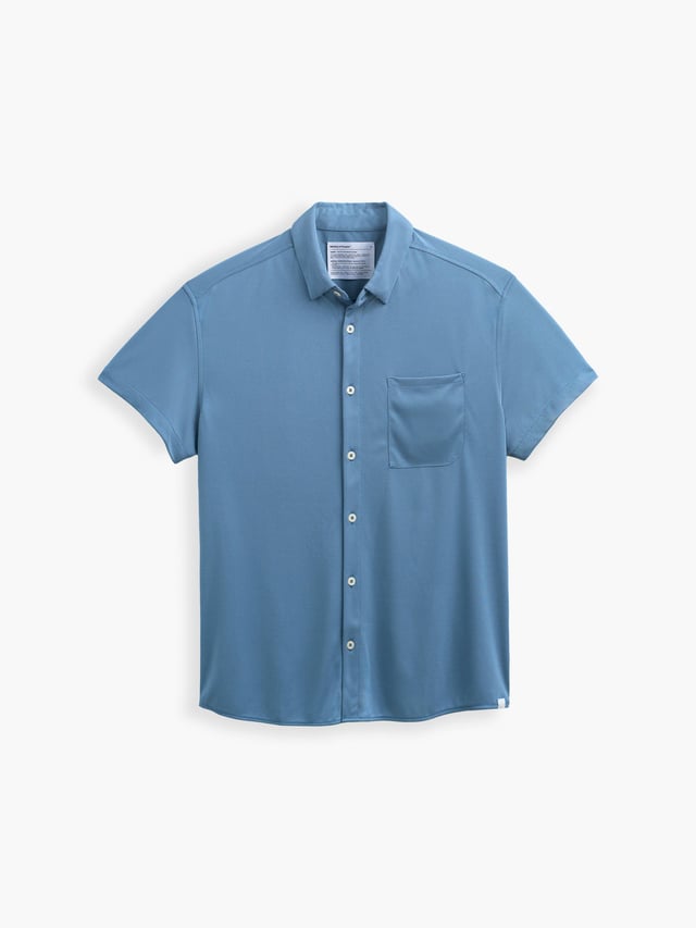Men's Apollo Short Sleeve Sport Shirt - Atlantic Blue Oxford (3C)
