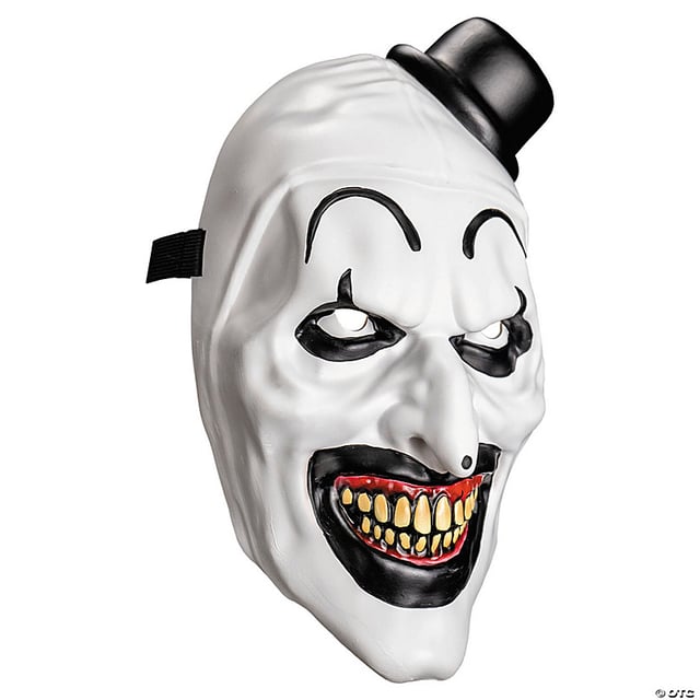 Adults Terrifier 2™ Art the Clown Retro Plastic Mask - One Size