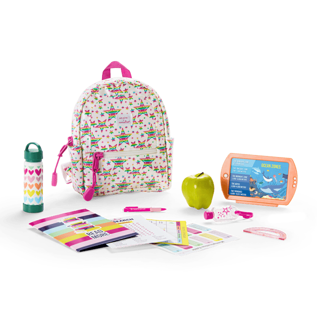 Star Student Backpack Set for 18-inch Dolls