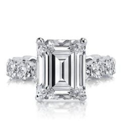 Italo Emerald Eternity Created White Sapphire Engagement Ring
