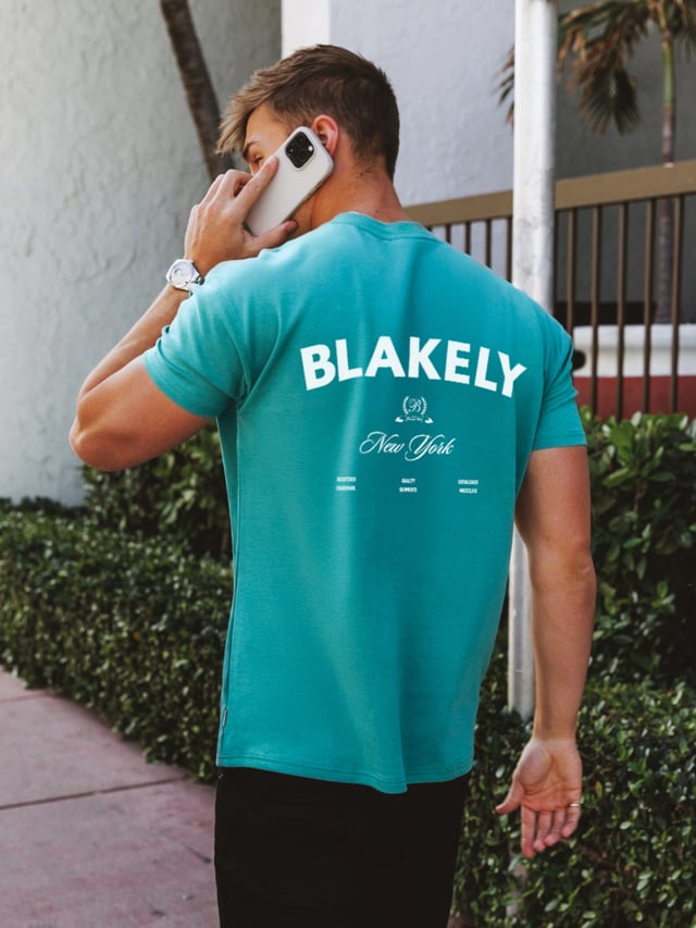 NY Crest Relaxed T-shirt - Aqua