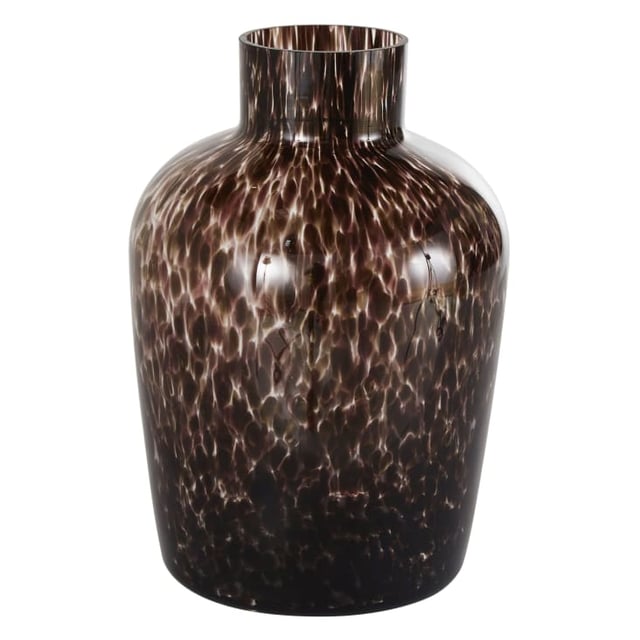 Vase en verre noir et transparent