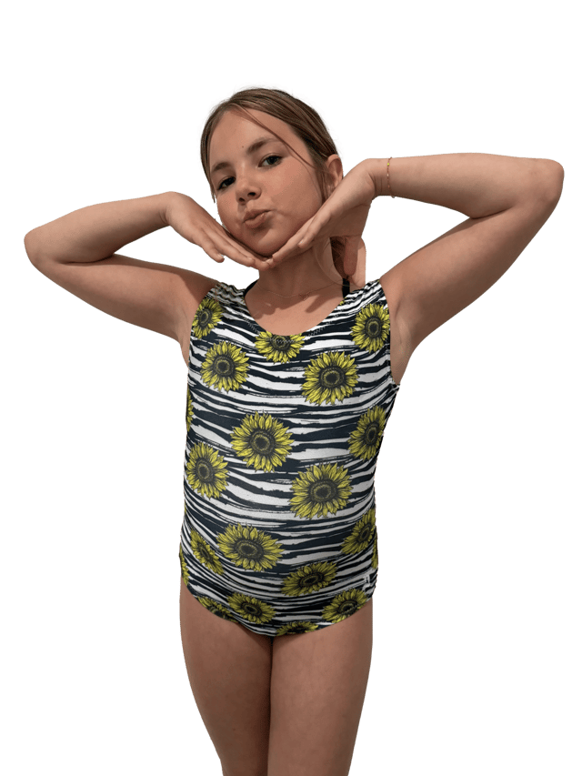 Sunflower Love Gymnastics Leotard - Foxy's Fun & Comfy Leo