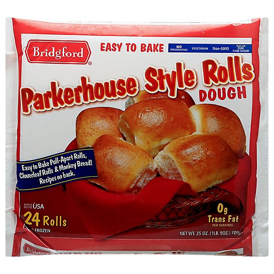 Bridgford Dough Parkerhouse Style Rolls - 24 Count