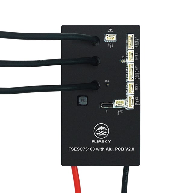 Flipsky 75100 V2.0 With Aluminum PCB With Power Key Switch Button Based on VESC For Electric Skateboard / Scooter / Ebike Speed Controller