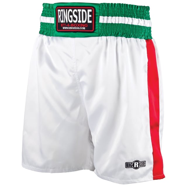 Ringside Pro-Style White Boxing trunks