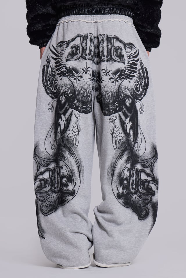 Gothic Print Baggy Monster Joggers