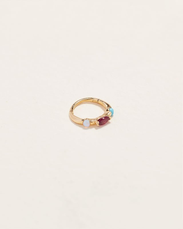 8mm Multi Stone Huggie